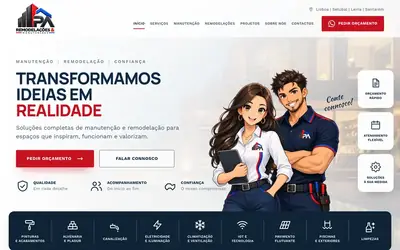 Miniatura do site de PA Remodelações